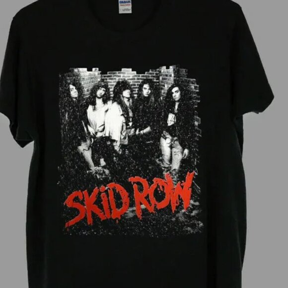 Skid Row 1989 Tour Vintage Shirt Retro Heavy Metal Tee Classic Rock Concert 91 - Picture 2 of 6